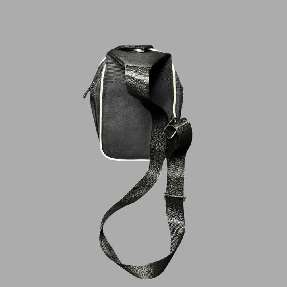 Yuesite Xiukjian Black Sling Backpack with Anime Red Cloud Design